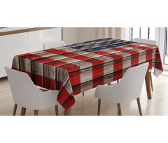 Rustic Flag Design Tablecloth
