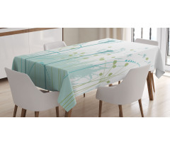 Floral Botany Blooms Tablecloth