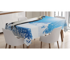 Snowy Frozen Kid Season Tablecloth