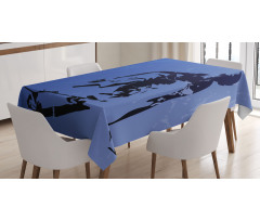 Abstract Vector Skaters Tablecloth