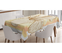 Large Hibiscus Flower Petals Tablecloth