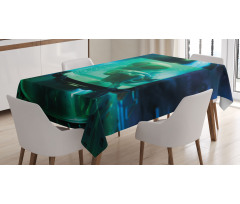 Martian UFO Alien Tablecloth