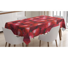 Strawberries Ripe Fruits Tablecloth