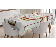 Wavy Abstract Shape Line Tablecloth