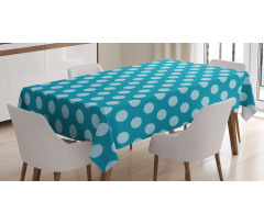 Polka Dots Soft Sea Colors Tablecloth
