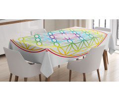 Radiant Flower of Life Tablecloth