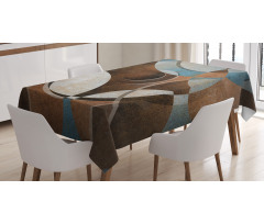 Grunge Vintage Rounds Tablecloth