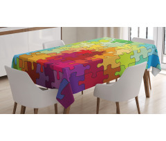 Colored Hobby Puzzle Tablecloth