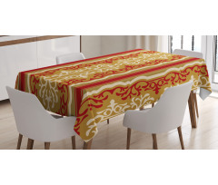 Middle East Swirl Motif Tablecloth