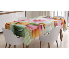 French Macaroon Coffee Tablecloth