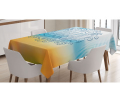 Abstract Sunny Seashore Tablecloth