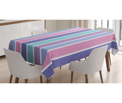 Polka Dot with Stripes Tablecloth