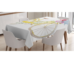 Bicycle with Flowers Tablecloth