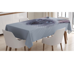 Siamese Cat Portrait Tablecloth