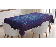 Pixel Mosaic Depth Art Tablecloth