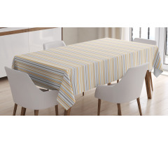 Shabby Colored Lines Tablecloth