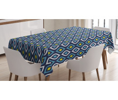 Abstract Leaf Form Spots Tablecloth