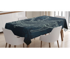 Doodle Coral Reef Seaweed Tablecloth