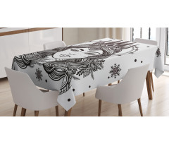 Fantasy Snow Queen Art Tablecloth