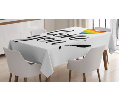 Heart Gay Couples Love Tablecloth