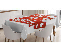 Family Love Heart Tablecloth