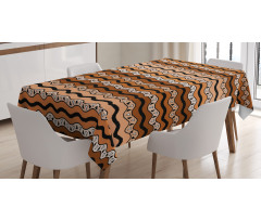 Tribal Wavy Lines Tablecloth