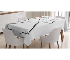 Silhouette Couple Tablecloth