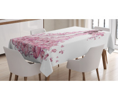 Floral Bridal Gown Tablecloth