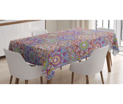 Colorful Mandala Paisley Tablecloth