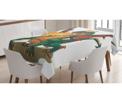 Mythical Monster Mascot Tablecloth