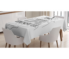 Positive Life Message Tablecloth