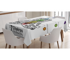7 Chakra Signs Ornate Tablecloth