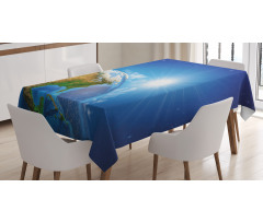 United States in Space Tablecloth
