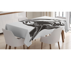 Wild Fish with Open Mouth Tablecloth