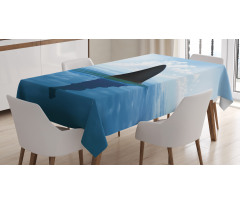 Fin Sea Surface Danger Tablecloth