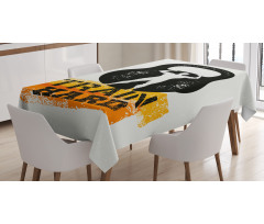 Aged Kettlebell Athlete Tablecloth