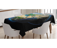 Vivid Blue Seas Greenery Tablecloth