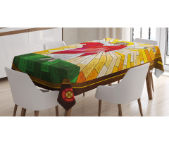 Stained Glass Design Paint Tablecloth