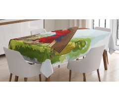 Ancient Roman Crowd Graphic Tablecloth