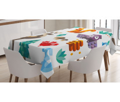Cheerful Pop Art Design Tablecloth
