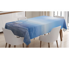 Icy Boat Sunny Weather Tablecloth