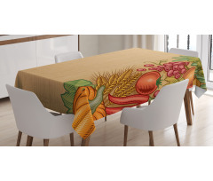 Retro Seasonal Frame Tablecloth