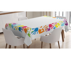 Colorful Handprints Tablecloth