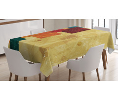 Grunge Squares Tablecloth