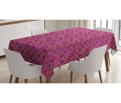 Checkered Pink Tablecloth