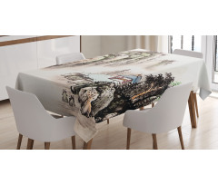 Watercolor Valley Tablecloth