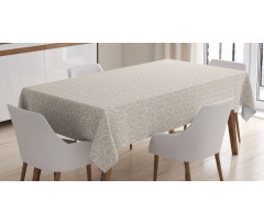 Abstract Floral Scroll Tablecloth