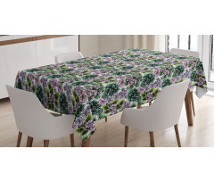 Violet Peonies Tablecloth