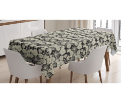 Monochrome Spring Growth Tablecloth