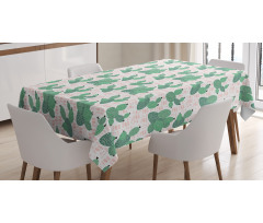 Tropical Succulent Art Tablecloth